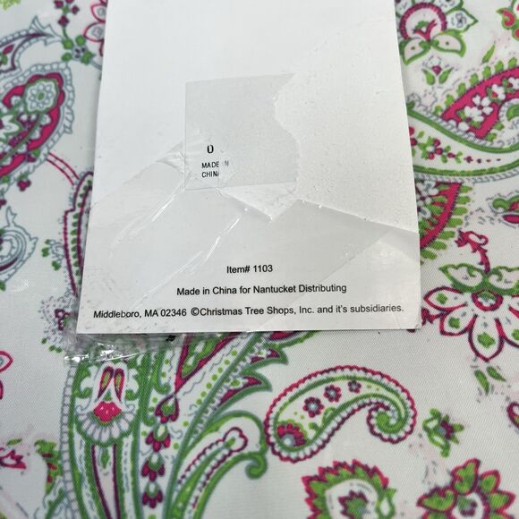 Large 35”X 23” Drawstring Laundry Bag Paisley Waterproof Pink/Green/White NWT - Picture 3 of 7